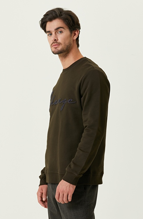 Slim Fit Khaki Sweatshirt