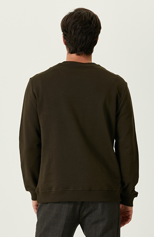 Slim Fit Khaki Sweatshirt