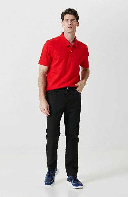 Red Polo Neck Tshirt