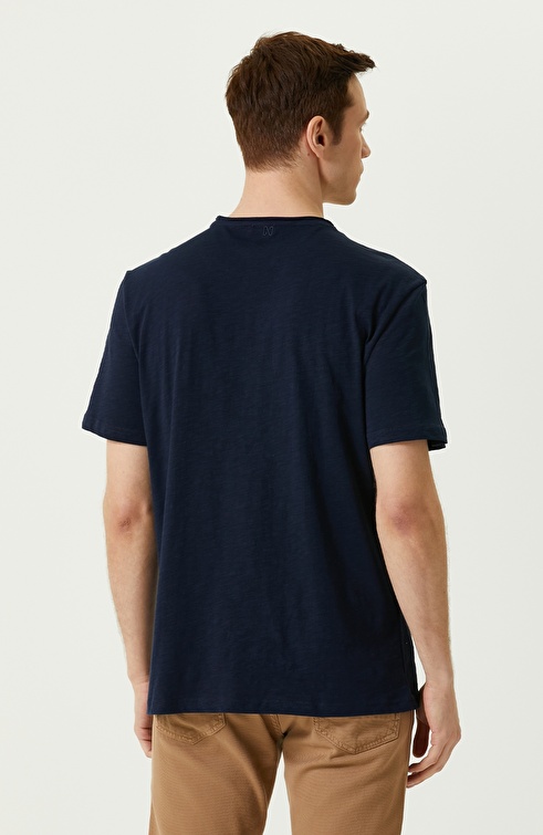 Navy Printed T-shirt