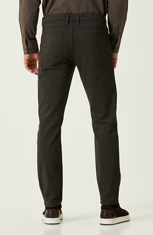 Slim Fit Brown Pants