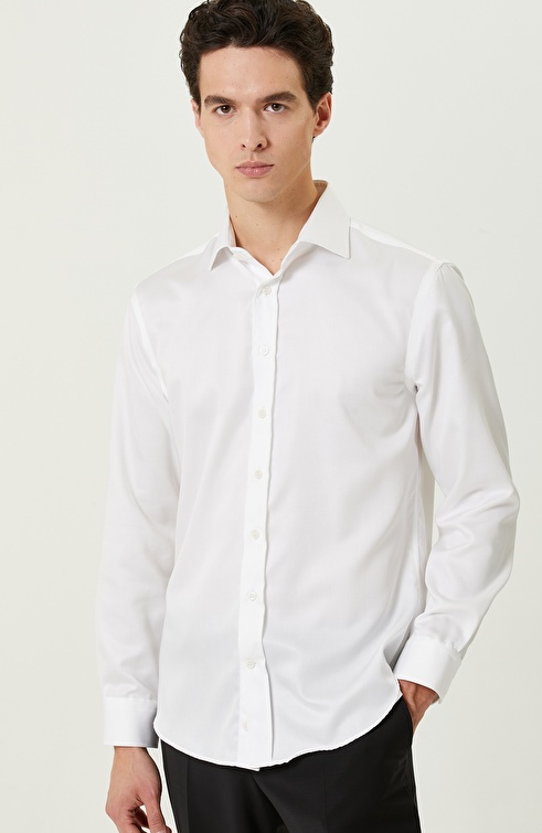 Slim Fit White Non-iron Shirt