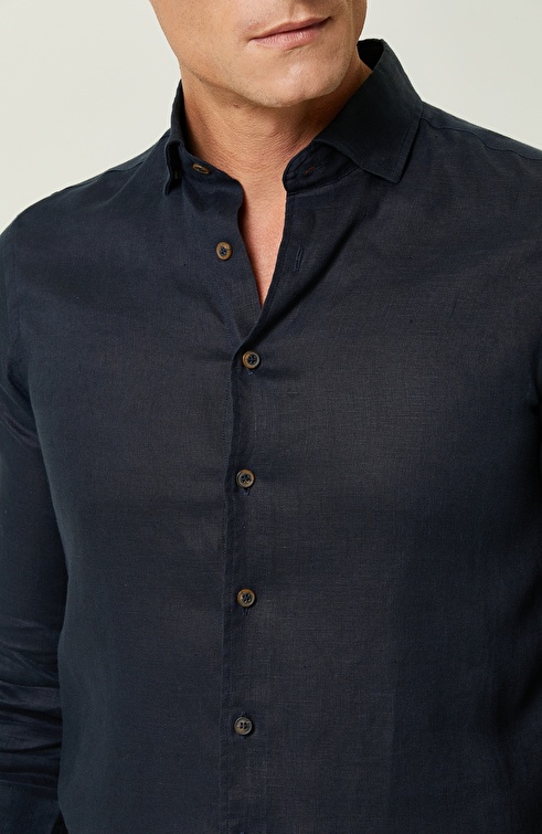 Navy Blue Comfort Fit Shirt