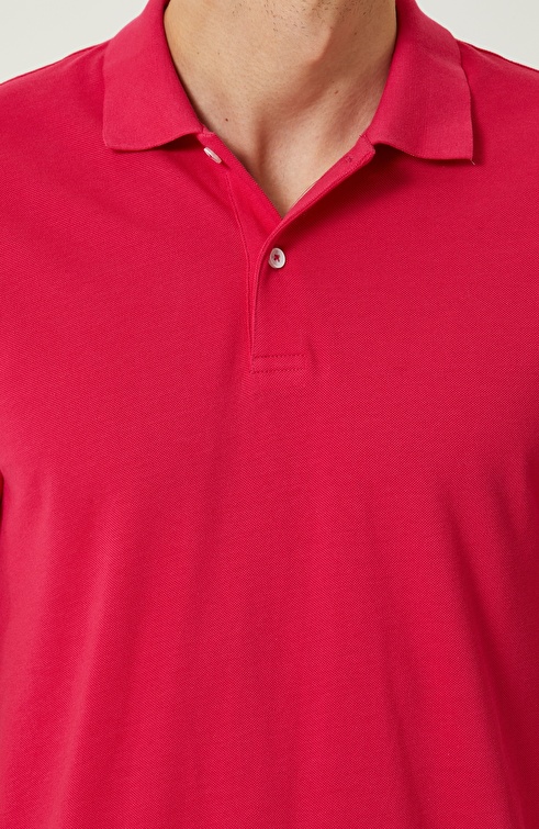 Fuchsia Polo Neck T-Shirt