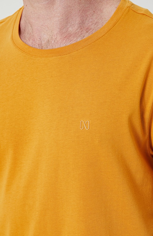 Saffron Color Cotton Short Sleeve Tshirt