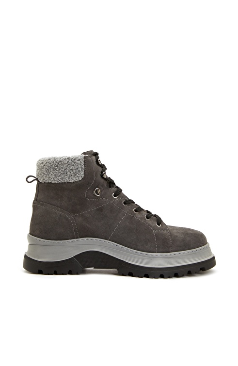 Gray Men's Suede Leather Boots