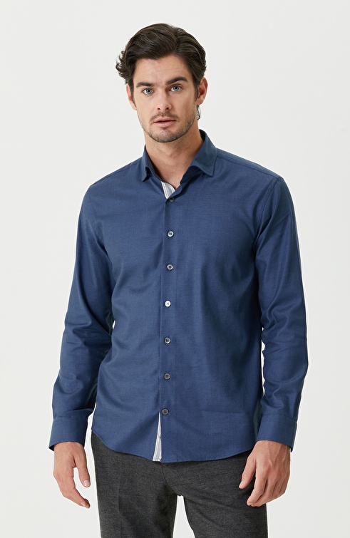 Slim Fit Indigo Shirt