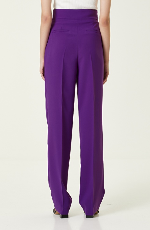 Purple Pleated Pants