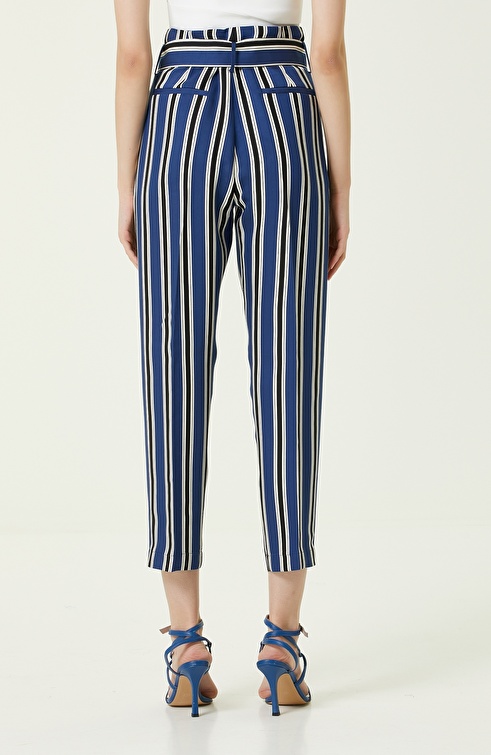 Navy Blue White Pants