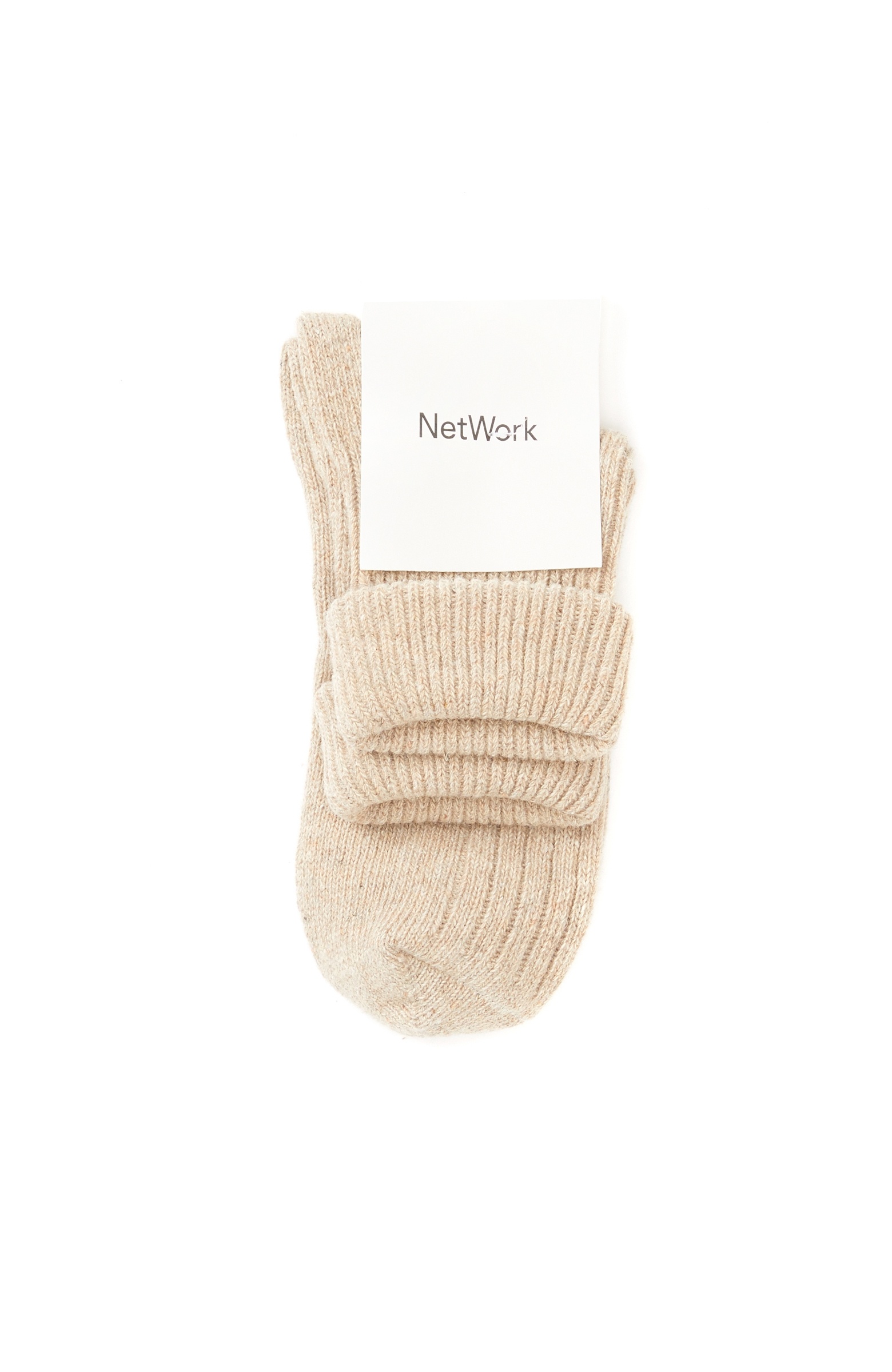 Beige Melange Women's Socks