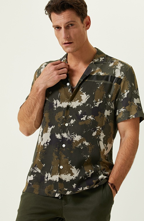 Khaki Printed Shirt