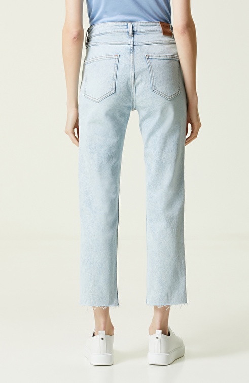 Indigo Blue Slim Leg Denim Trousers