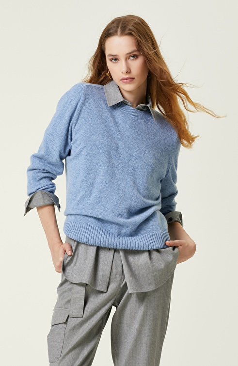 Blue Cashmere Sweater