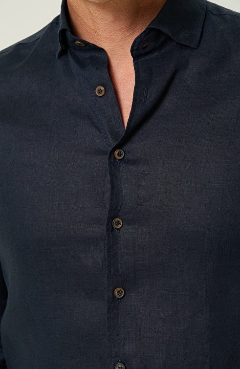 Navy Blue Comfort Fit Shirt