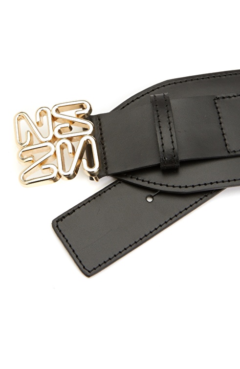 Black Womens Leather Belt