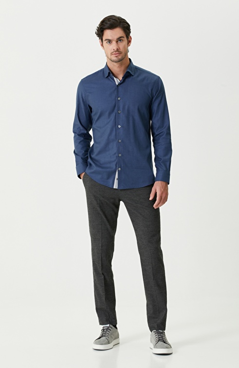 Slim Fit Indigo Shirt