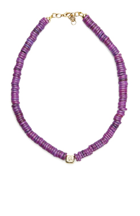 Purple Beaded Women's Necklace