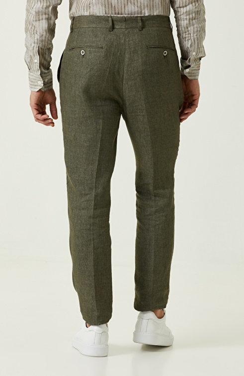 Khaki Linen Pants