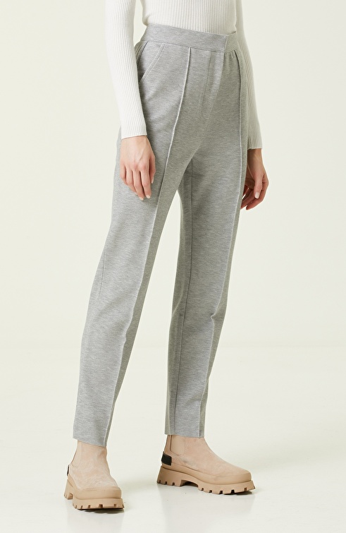 Slim Fit Gray Melange Sweatpants