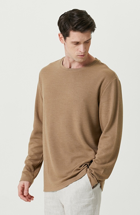 Crew Neck Mink Sweatshirt