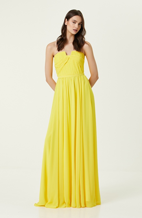 Yellow Long Evening Dress