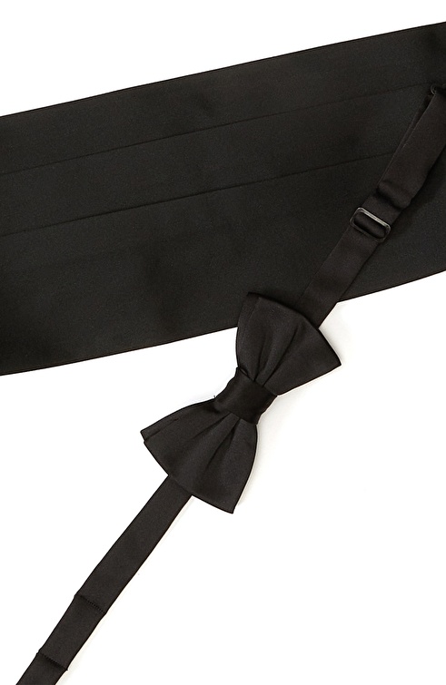 Black Bow Tie Sash Set