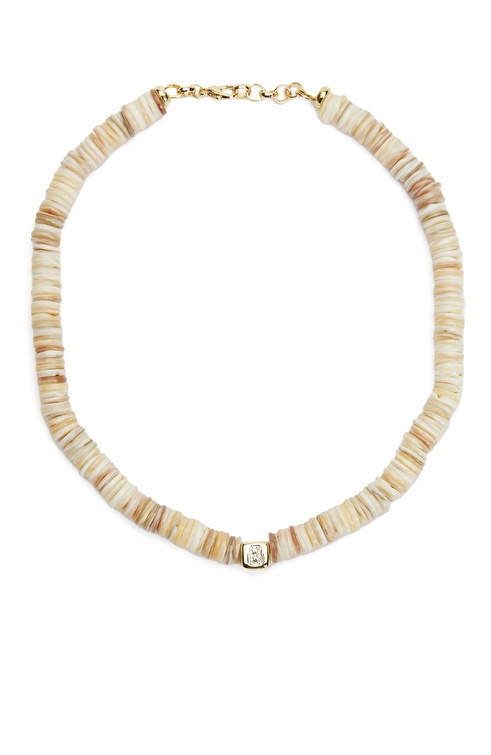 Beige Beaded Women's Necklace