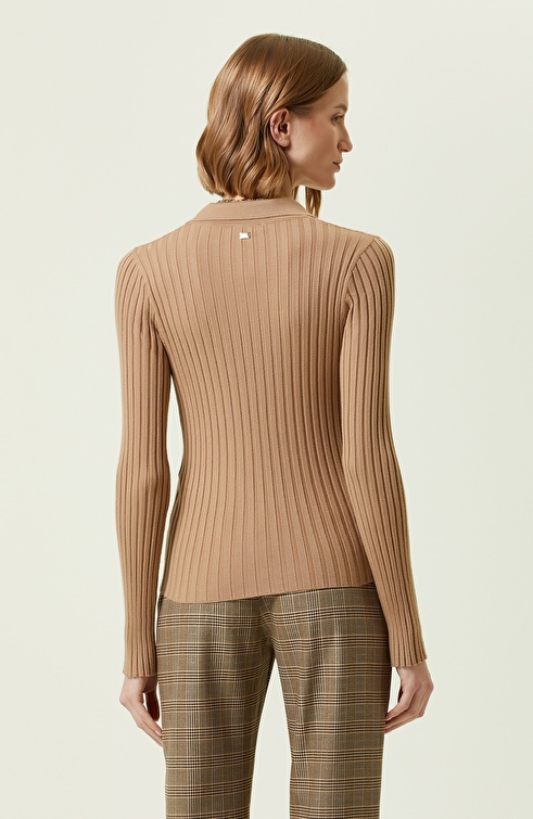 Beige Melange Sweater