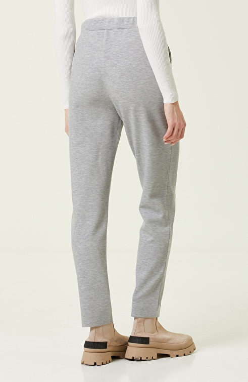 Slim Fit Gray Melange Sweatpants