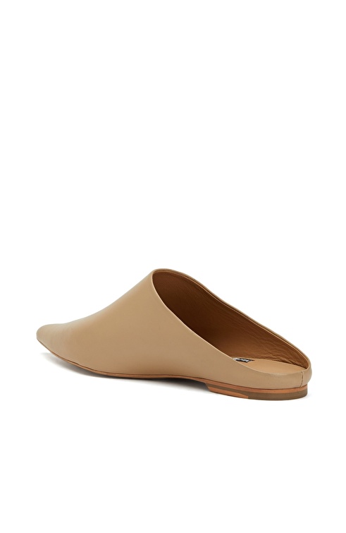 Beige Women's Leather Slippers