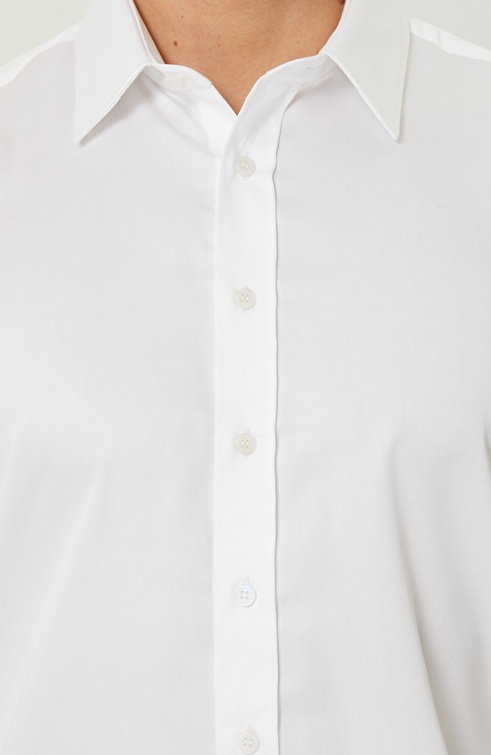 White Non-Iron Satin Shirt