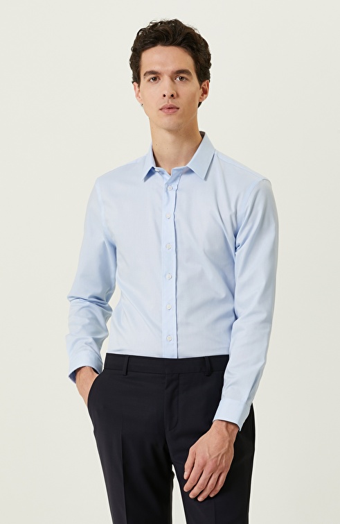 Blue Slim Fit Shirt