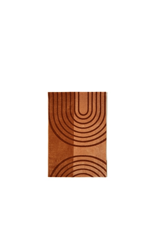 Brown Geometric Pattern Towel