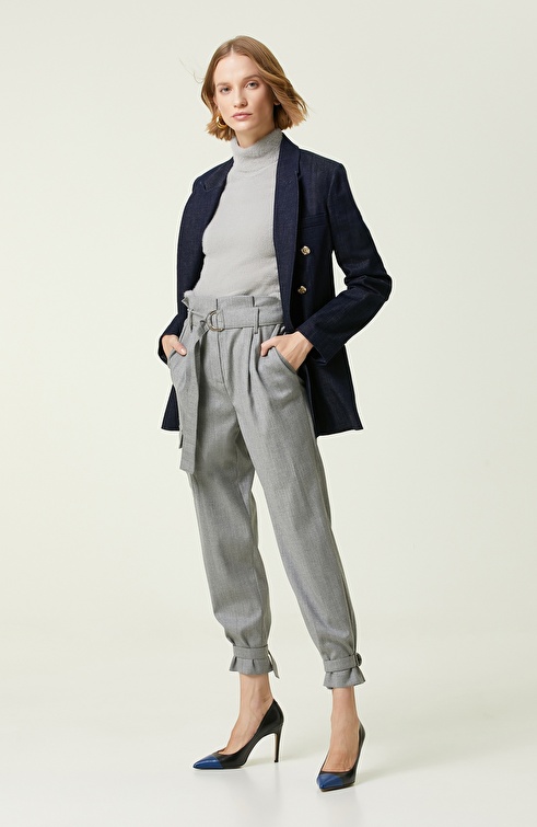 Light Gray Wool Trousers