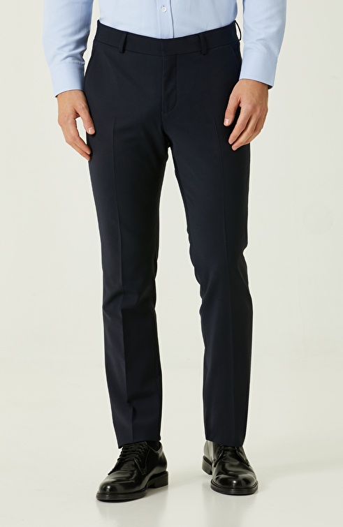 Navy Blue Basic Trousers