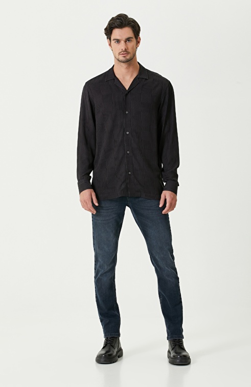 Slim Fit Black Shirt