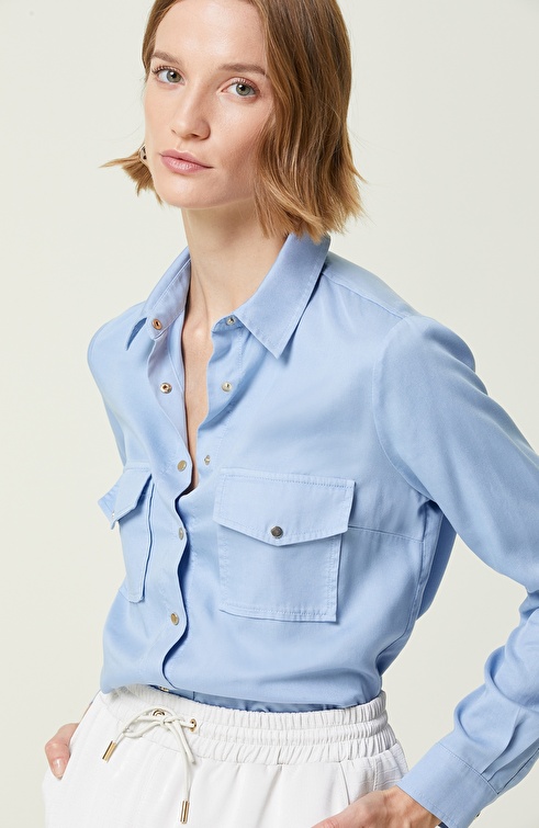 Slim Fit Light Blue Shirt