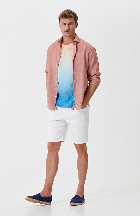 Comfort Fit Tile Linen Shirt