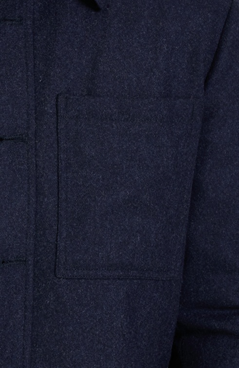 Navy Blue Wool Coat