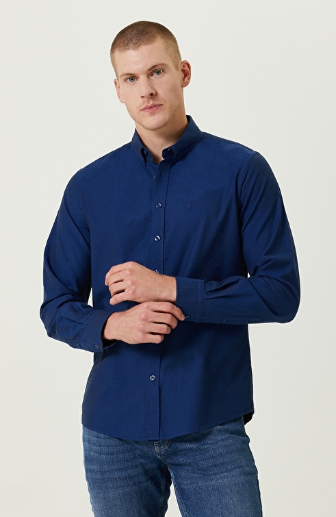 Indigo Oxford Shirt