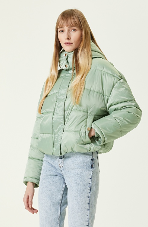 Mint Puffer Coat