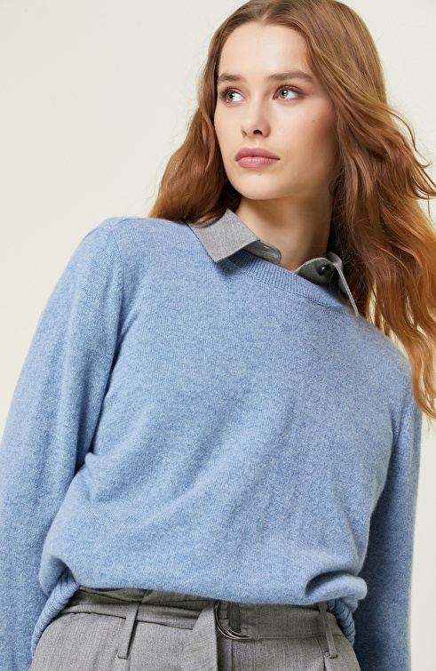 Blue Cashmere Sweater