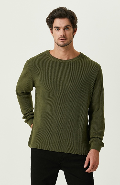 Khaki Wool Sweater