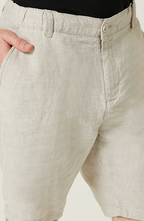 Natural Linen Shorts