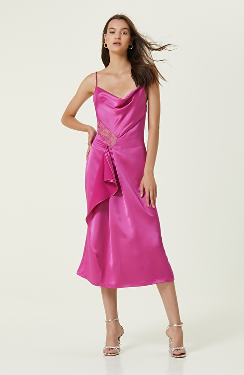 Fuchsia Long Evening Dress