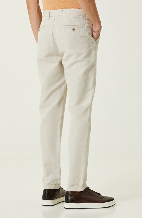 Natural Elastic Waist Jogger Fit Trousers