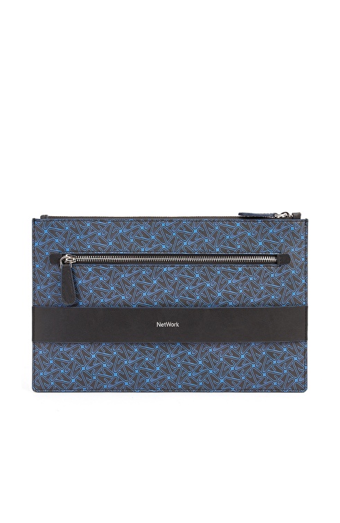 Black Navy Blue Men's Clutch