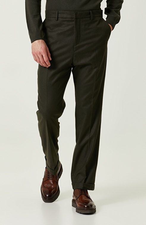 Double Leg Khaki Trousers