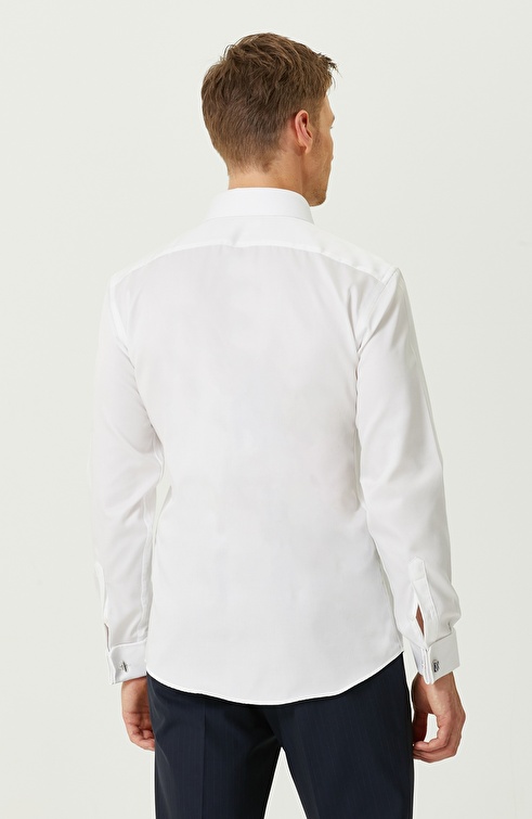 White Non-Iron Satin Shirt