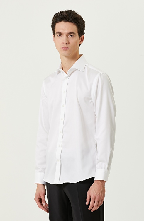 Slim Fit White Non-iron Shirt